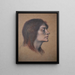 Study of a Female Head for The Love Potion - Evelyn De Morgan — framed artwork on a wall