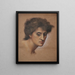 Study of a female head for La Cadence de l'automne - Evelyn De Morgan — framed artwork on a wall