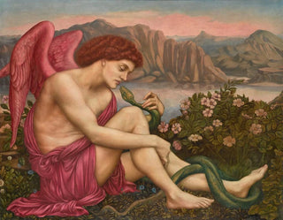L'Ange avec le Serpent - Evelyn De Morgan — artwork view