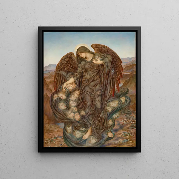 The Field of the Killed - Evelyn De Morgan — framed artwork on a wall