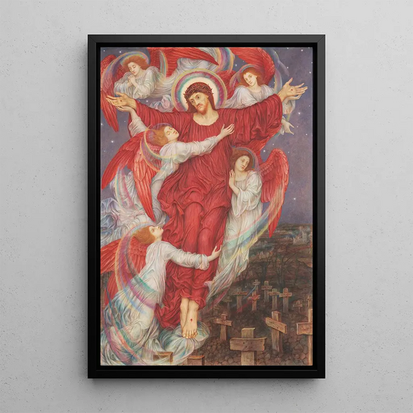 La Croix-Rouge - Evelyn De Morgan — framed artwork on a wall
