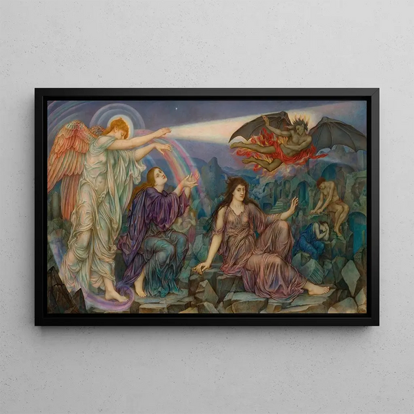 The Spotlight - Evelyn De Morgan — framed artwork on a wall