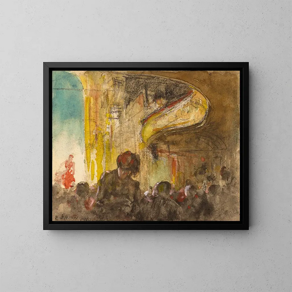Music Room of Paris - Everett Shinn — framed artwork on a wall