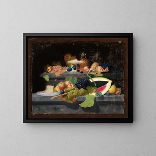 Untitled Painting - Everhardus Kuhl — framed artwork on a wall