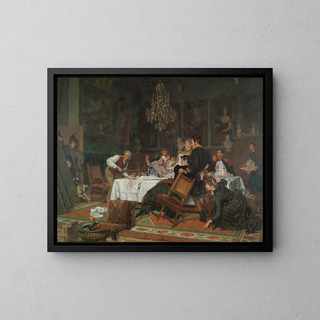 La surprise de l'arrivée inattendue des maîtres - Evert Jan Boks — framed artwork on a wall
