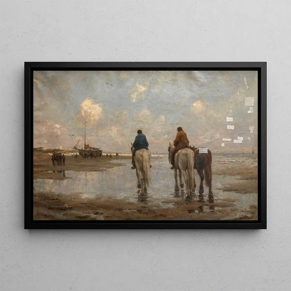 Le long de la plage - Evert Pieters — framed artwork on a wall