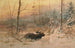 Hunting of the Elk - Evgeni Alexandrovich Tikhmenev — artwork view