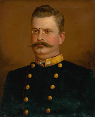 Portrait of a man in uniform - F. J. Dyck — artwork view