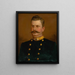 Portrait of a man in uniform - F. J. Dyck — framed artwork on a wall