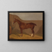 Portrait of horse painting - F. Clifton — framed artwork on a wall
