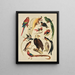 Birds - F. E. Wright — framed artwork on a wall