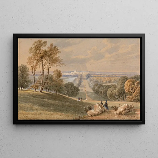 Château de Windsor depuis le Long Walk - F Norice — framed artwork on a wall