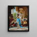 The Harem Dancer - F. Santos — framed artwork on a wall