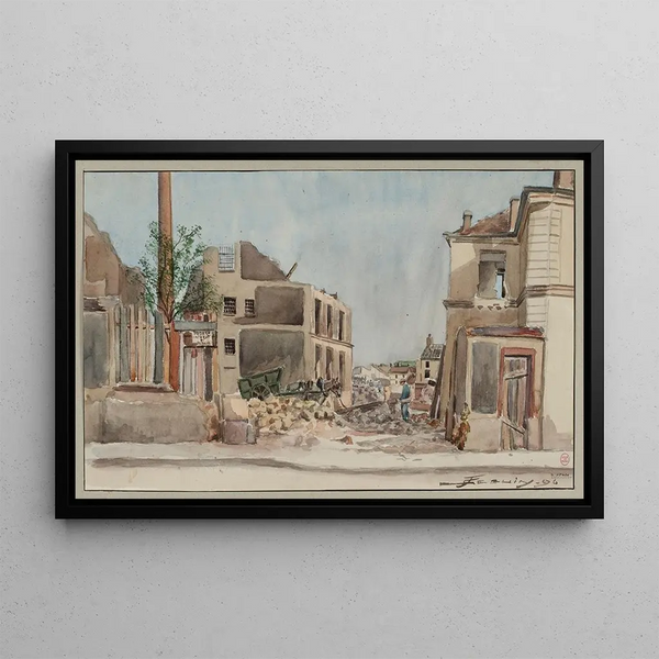 The perforation of rue de la Convention taken from 155 rue Blomet through the streets of Vaugirard and Olivier de Serres - F. Seguin — framed artwork on a wall