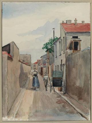 Passage Drouait painting from rue des Morillons to rue de Nice at the border - F. Sguin — artwork view