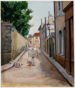 Rue Olivier de Serres painting taken from rue Marmontel, Vaugirard, 2nd section - F. Sguin — artwork view