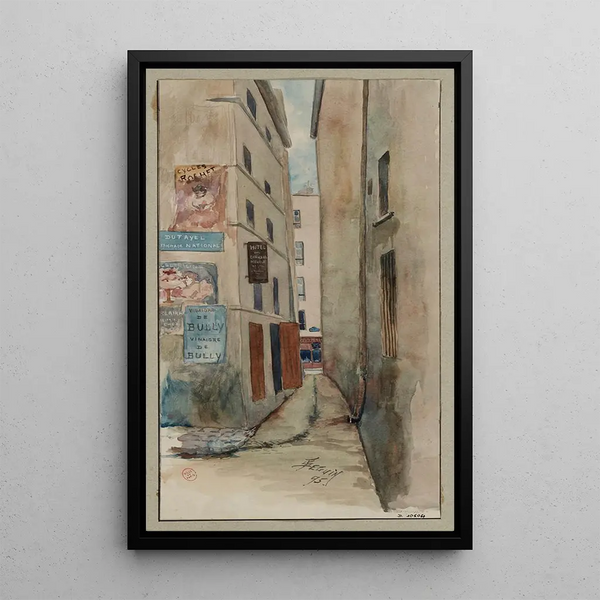 Rue du Chat qui Pêche - F. Seguin — framed artwork on a wall
