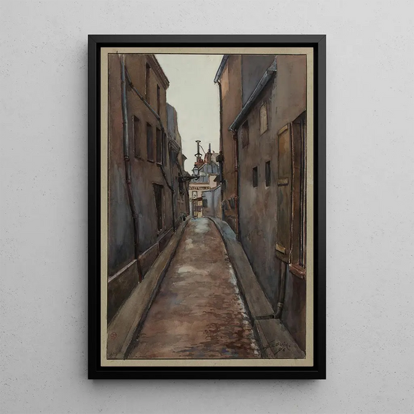 Rue du Maure et passage de la Réunion donnant rue Beaubourg et rue Saint Martin - F. Seguin — framed artwork on a wall