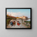 Women on a country road - Fabio Cipolla — framed artwork on a wall