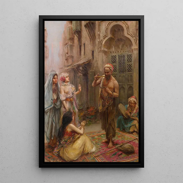 The Snake Charmer - Fabio Fabbi — framed artwork on a wall