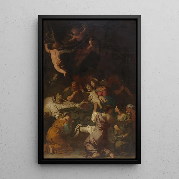 La Mort de Sainte Anne - Fabrizio Chiari — framed artwork on a wall