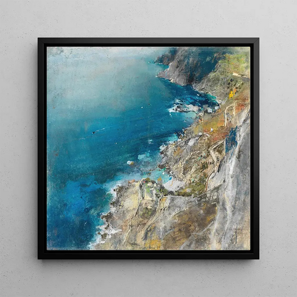 Cliffs of Ischia - Giuseppe Casciaro — framed artwork on a wall