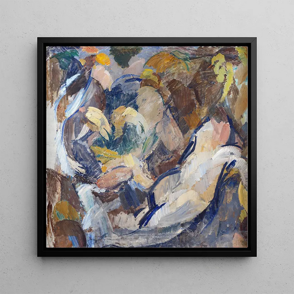 Romantic Fantasy Painting - Edvard Weie — framed artwork on a wall