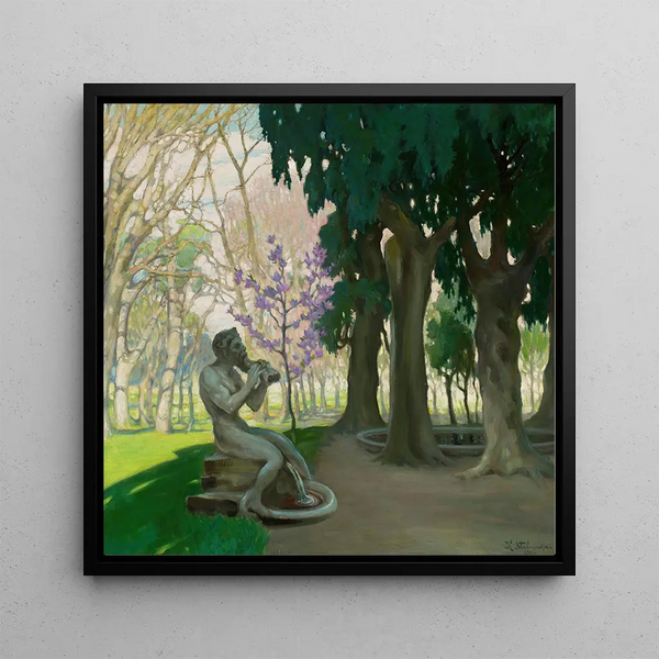 Faune, Villa Borghese - Kazimierz Stabrowski — framed artwork on a wall