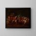 A group of dressed-up dwarfs in conversation and preparing for battle - Faustino Bocchi — framed artwork on a wall