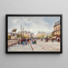 a lively day on the Pont Neuf Paris - Fausto Giusto — framed artwork on a wall