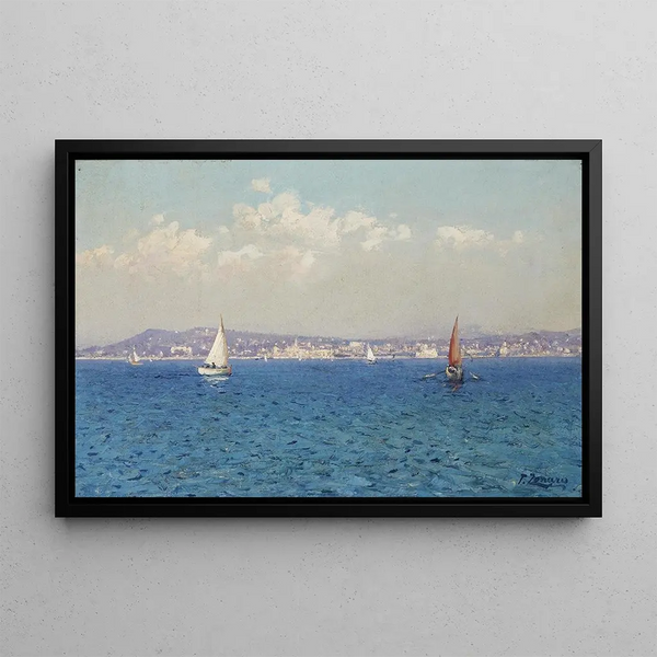 French Riviera Painting - Fausto Zonaro — framed artwork on a wall