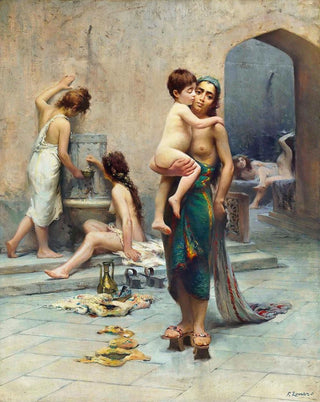 Hamam, the bath - Fausto Zonaro — artwork view