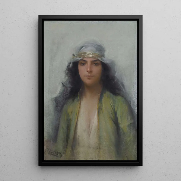La Byzantine - Fausto Zonaro — framed artwork on a wall