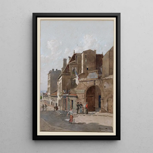 Old house of the censier of the convent of the Bonshommes 9 Beethoven street 16th arrondissement - Fédor Hoffbauer — framed artwork on a wall