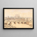 La Cité et le Pont Neuf en 1665 - Fédor Hoffbauer — framed artwork on a wall