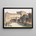 Le Petit Châtelet et le Petit Pont en 1717 - Fédor Hoffbauer — framed artwork on a wall