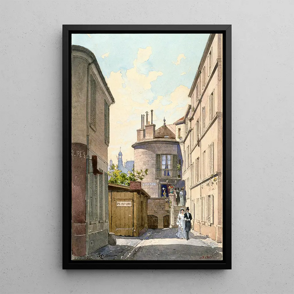 the Old Mill Tower of Love, 26 Avenue d'Orléans, currently 26 and 28 Avenue du Général Leclerc, The Exit of a Husband - Fédor Hoffbauer — framed artwork on a wall