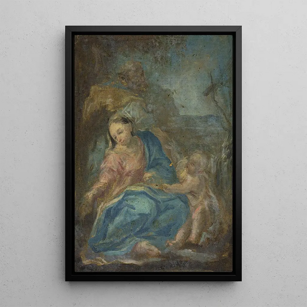Repos pendant la fuite en Égypte - Federico Barocci — framed artwork on a wall