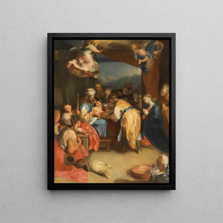 The Circumcision of Christ - Federico Barocci — framed artwork on a wall
