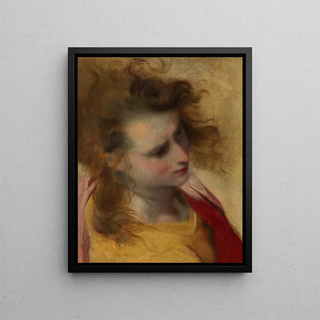 La tête de saint Jean l'Évangéliste - Federico Barocci — framed artwork on a wall