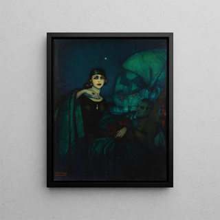 Pola Negri and Rudolph Valentino - Federico Beltrán Masses — framed artwork on a wall