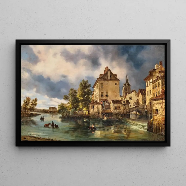 French countryside life - Federico Moja — framed artwork on a wall