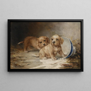 Louveteaux - Federico Olaria — framed artwork on a wall