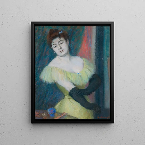 Les gants noirs - Federico Zandomeneghi — framed artwork on a wall
