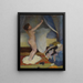 The sunrise woman s'irant - Federico Zandomeneghi — framed artwork on a wall