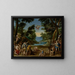 Cupid and Pan - Federico Zuccaro — framed artwork on a wall