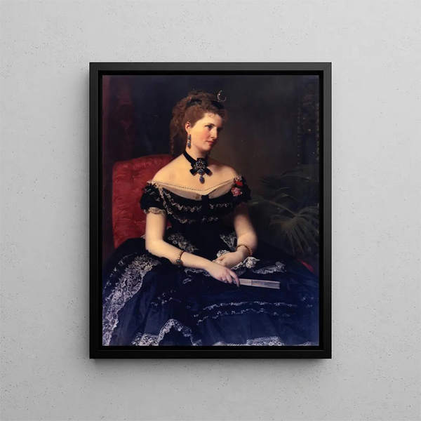 Matilde de Aguilera et Gamboa Dame de Fontagud - Federico de Madrazo y Kuntz — framed artwork on a wall