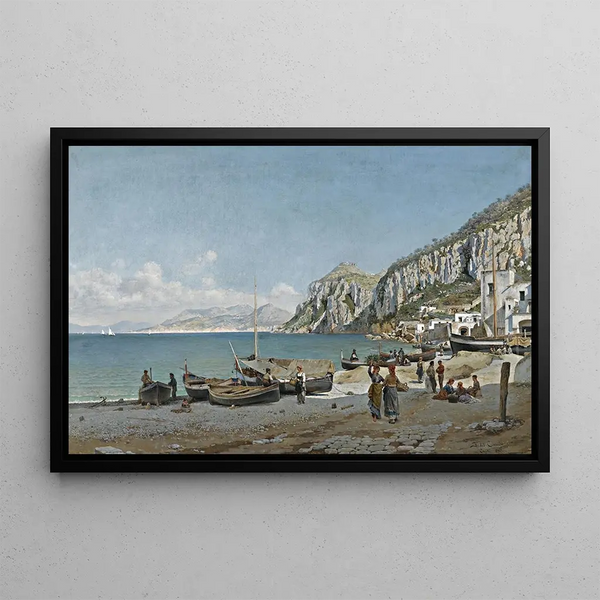Capri Painting - Federico del Campo — framed artwork on a wall