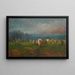 Rural landscape painting - Fedor Ivanovich Yasnovsky — framed artwork on a wall