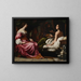 Antiochus, Prince of Syria, and Stratonice, his mother-in-law - Felice Ficherelli — framed artwork on a wall